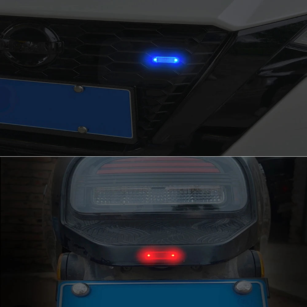 Mini LED énergie solaire voiture voyant d'avertissement nuit sécurité simulée alarme sans fil antivol lampe d'avertissement clignotant lampe d'alarme factice