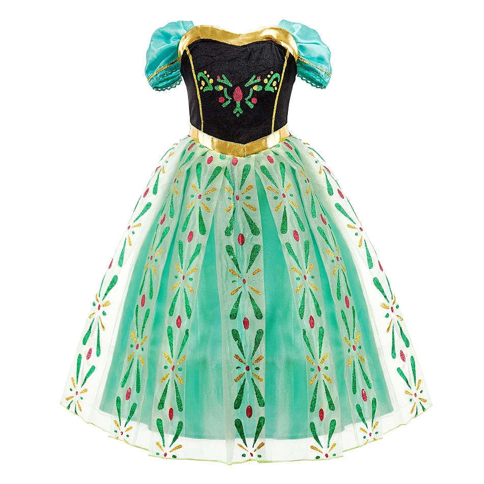 Robe de princesse pour filles, robe d'anniversaire à volants pour enfants, robe de Noël pour enfants,  spectacle, robes de cosplay fantaisie