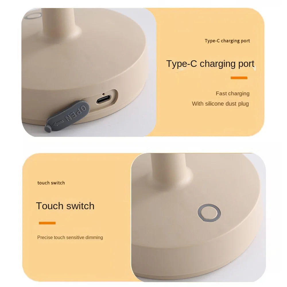 High Footed LED Atmosphere Desk Lamp Water Ripple Touch/Remote Control Projection Night Light Non-slip Bottom Romantic