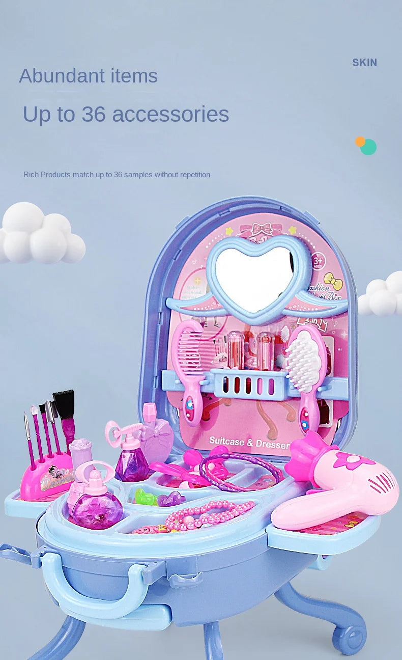 Play House Set Children's Dressing Table Toys For Girls From 6 to 10 Years Makeup Set For Girl Children's Nove Toy Birthday Gift