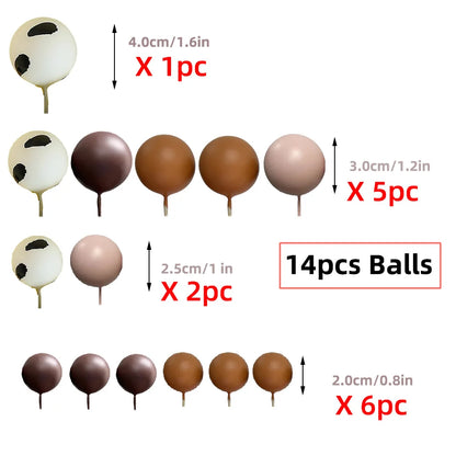 Cowboy Cake Topper Cowboy Hat and Boot Balls Cake Decorations Western Cowboy Birthday Baby Shower Party Decorations (Brown)