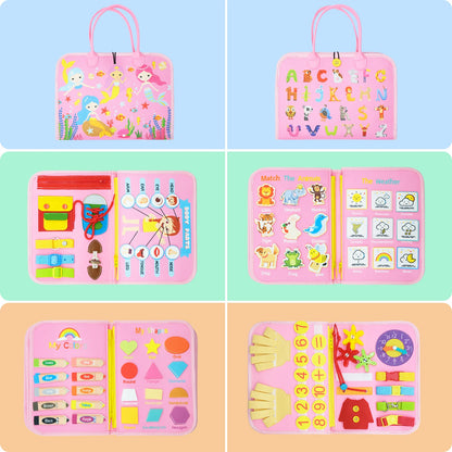 Montessori Toys Busy Board Sensory Activity Developing Board for Motor Skills,Learning Board for Toddlers  Christmas Gift