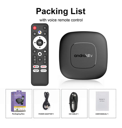 Android TV Box Mortal T1 Global Version Wifi6 Voice Control Android14 4K Video AllwinnerH313 Netflix Fire TV stick 2G8G16G