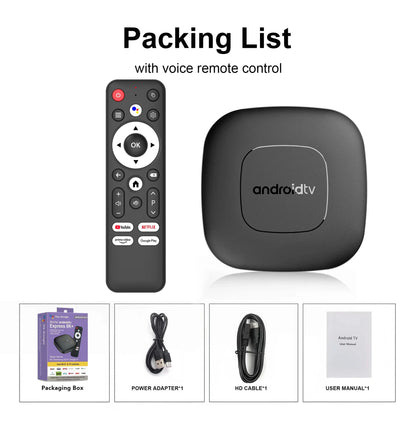 Android TV Box Mortal T1 Global Version Wifi6 Voice Control Android14 4K Video AllwinnerH313 Netflix Fire TV stick 2G8G16G