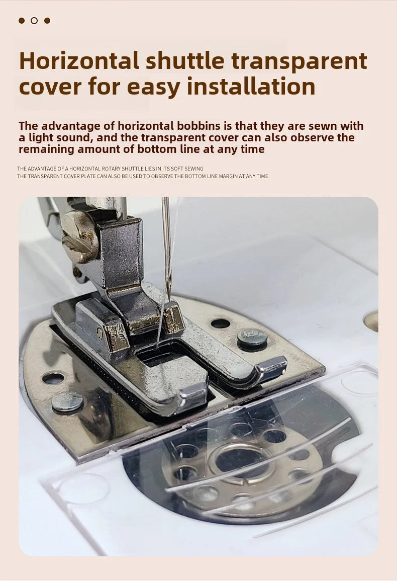 Sewing Machine, 12 Stitches Domestic Sewing Machine, Presser Foot, Overlock Machines, Electric Portable Pedal, Clothes Stitch
