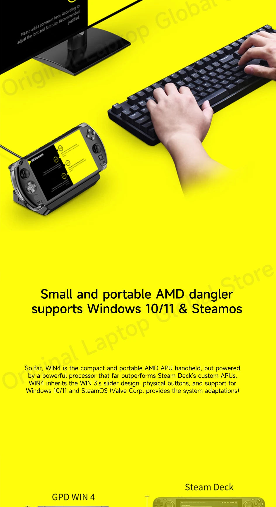 GPD WIN 4 2025 AMD Ryzen™ AI 9 HX 370/ AMD Ryzen 7 8840U Processor 32GB RAM 1TB/2TB Hard Drive 6-inch Pocket Mini PC Laptop