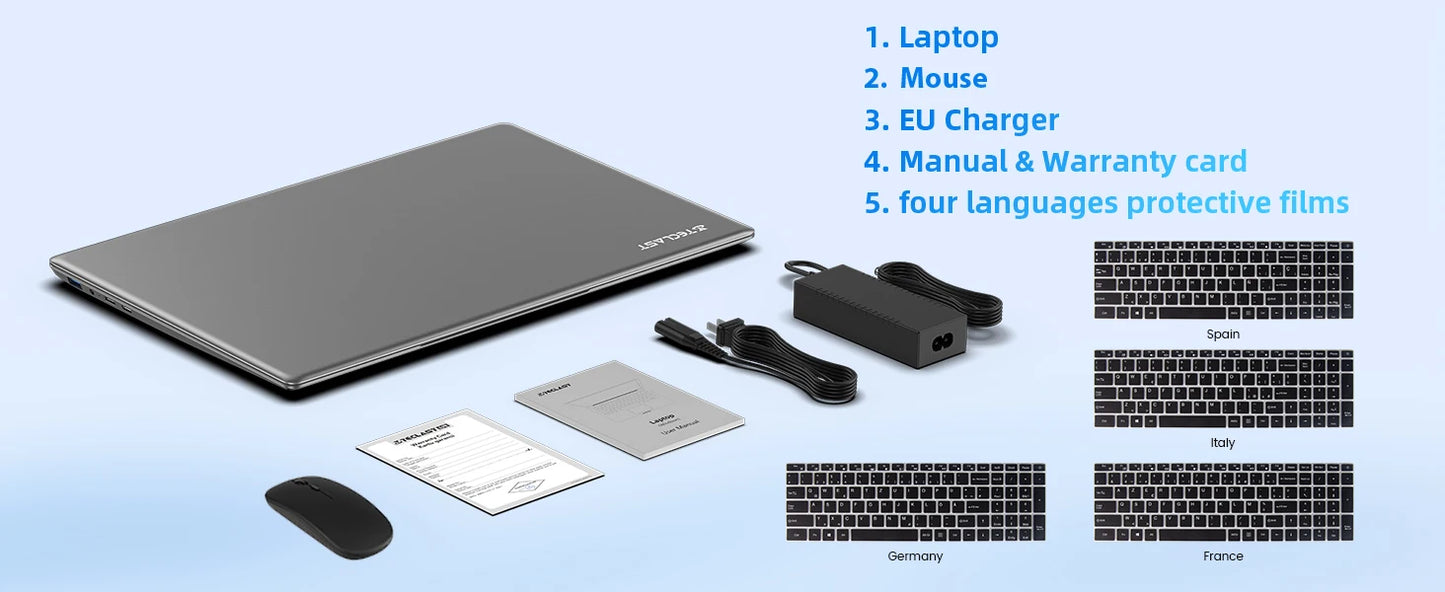 Ordinateur portable Teclast F16 Pro, Windows 11 Pro, processeur Intel N95, F16Pro, 16 Go de RAM, 512 Go de SSD, écran IPS 15,6 pouces 1920 x 1080, Wi-Fi 6, USB 3.2, clavier rétroéclairé, mini-HDMI