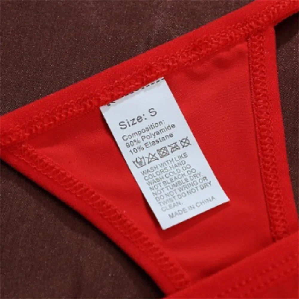 3PCS Rhinestone Strap G-String