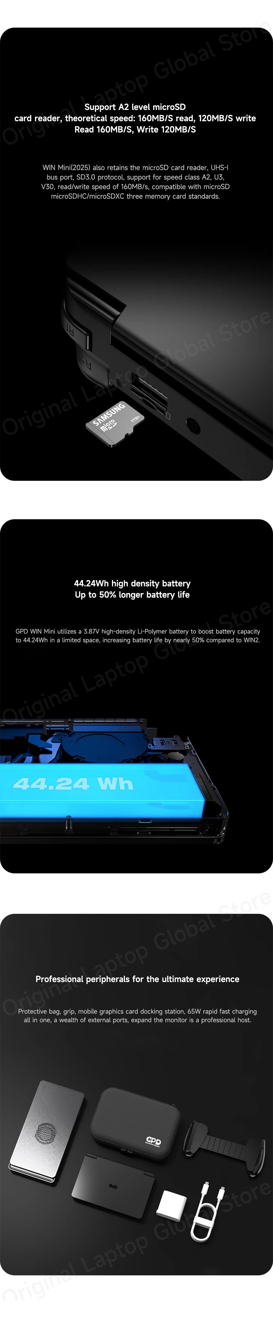 GPD WIN Mini 2025 Ryzen™ AI 9 HX 370/Ryzen R7 8840U 7-inch Pocket PC 32GB RAM 2TB SSD Mini Laptop