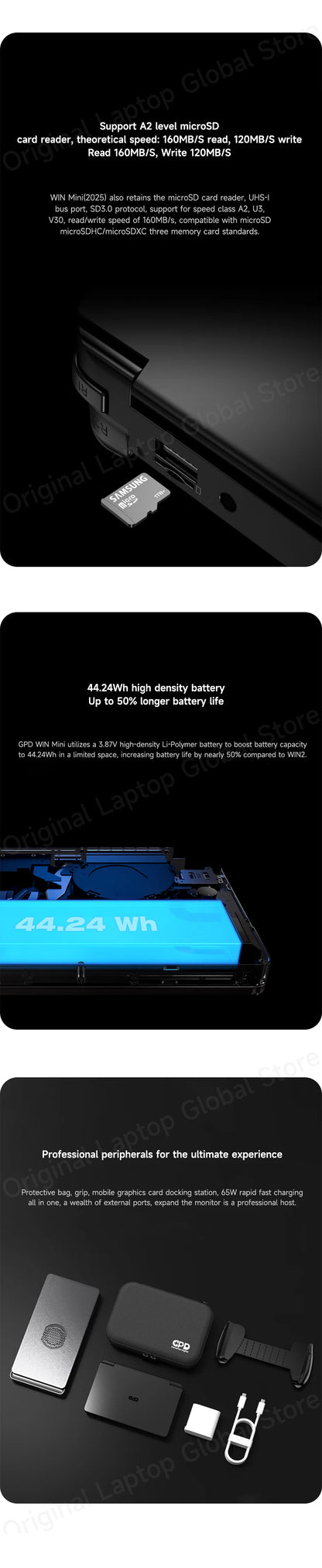 GPD WIN Mini 2025 Ryzen™ AI 9 HX 370/Ryzen R7 8840U 7-inch Pocket PC 32GB RAM 2TB SSD Mini Laptop