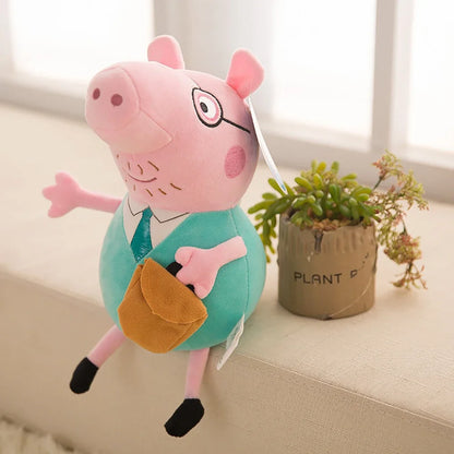 30CM Peppa Pig Toys Kawaii Piggy George Piggy Daddy Piggy Mummy Cartoon Dolls Children's Room Decoration Cushions Pillows Gifts