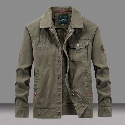 Vestes en coton pour hommes, tendance, printemps-automne, vêtements d'extérieur, coupe-vent, col rabattu, vestes tactiques, 5XL