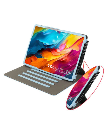 Étui rotatif à 360 degrés Mingfeng pour tablette PC TCL NXTPAPER 14 9491G 14,3 pouces, housse magnétique avec dragonne 2024