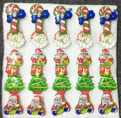 25pcs Party Love LED Flashing Brooch Pin Cartoon Light up Glow Badge Gift Cosplay Navidad Wedding Festival Halloween Christmas