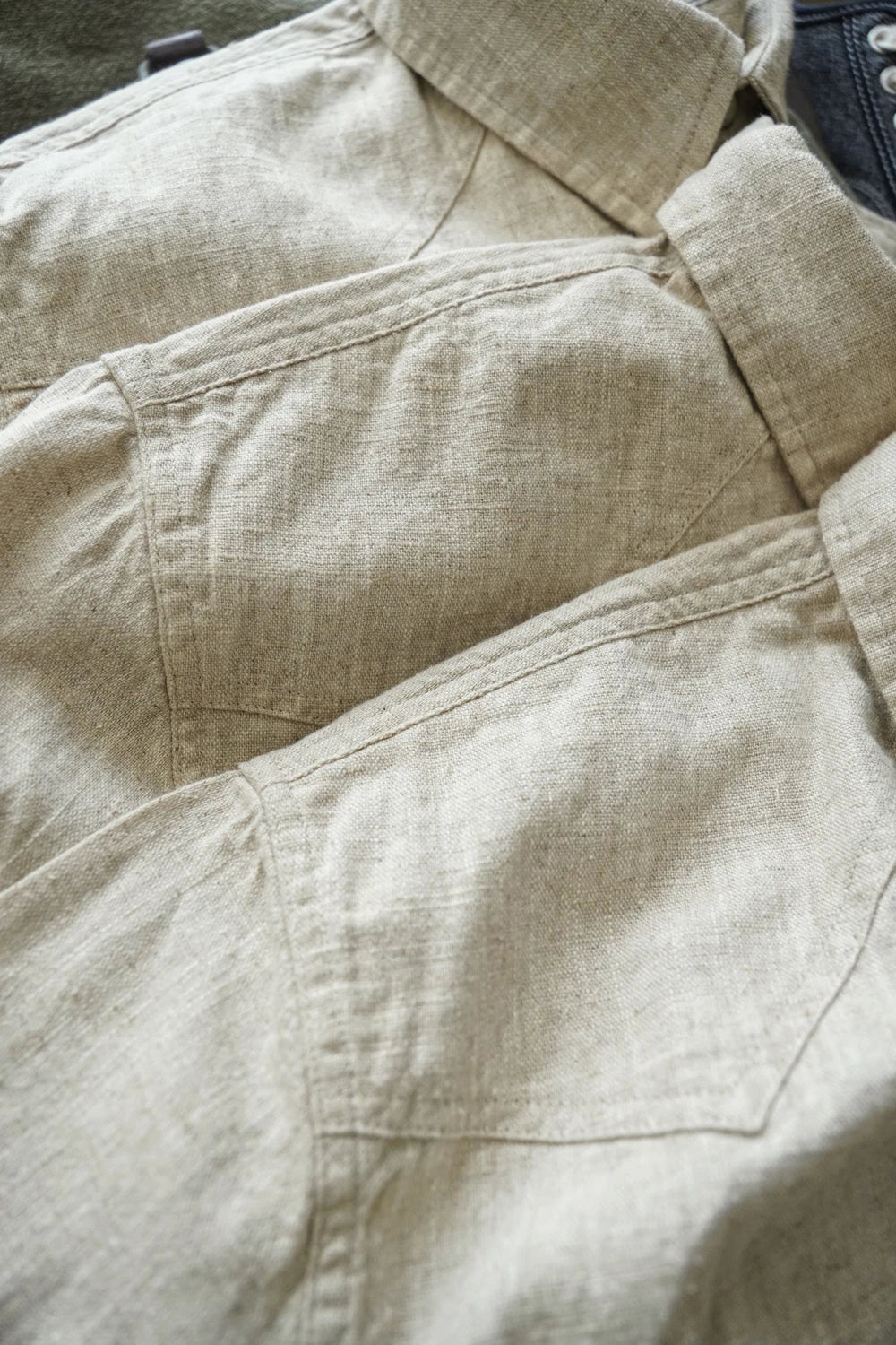 Western Sle Linen irt Men's Casual Long Sve Pure Color Loose Fit Classic Collar Button down Trendy Khaki irt