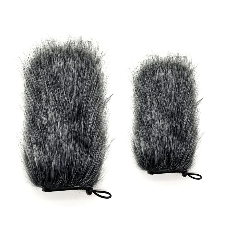Microphone Windscreen Cover Furry Windscreen Wind Cover Windproof Microphone Sleeve 9-24cm for Interview Microphone