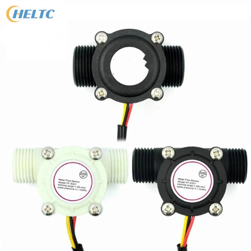 1 pièces en plastique DC 5-18V débitmètre Hall capteur de débit contrôle de l'eau capteur de débit liquide interrupteur 1-30L/min 1.75MPa 12V capteur de débit d'eau