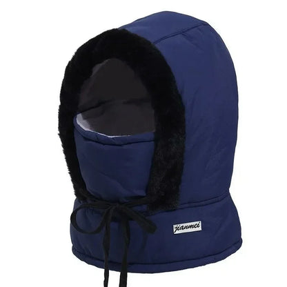 Cagoule thermique pour temps froid, écharpe d'hiver, capuche coupe-vent, chapeau en peluche, chauffe-cou, masque facial de Ski pour les activités de plein air