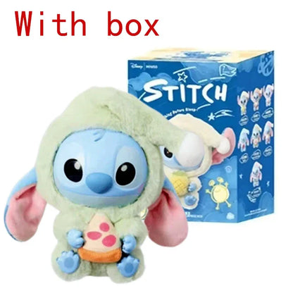 Stitchou Eat Something Before Sleep Series Blind Box Plush Vinyl Toys Cute Doll Replica Mystery Box Bag Pendant Decor Gift