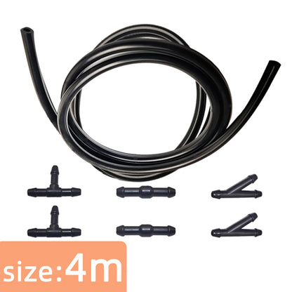 1/2/3/4M Washer Nozzle Hose Windshield Wiper With Connector Kit T Y Straight Pipe Windshield Spray Hose Fluid Pipe