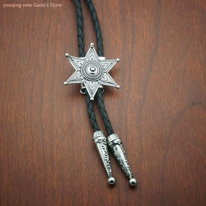 49ME Bolotie for Male Teens Cowboy Western Cowgirl Sweater Shirt Decors Necktie