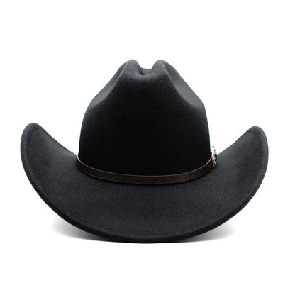 Vintage Western Cowboy Hat For Men's Gentleman Lady Jazz Cowgirl With Leather Wide Brim Cloche Church Sombrero Hombre Caps
