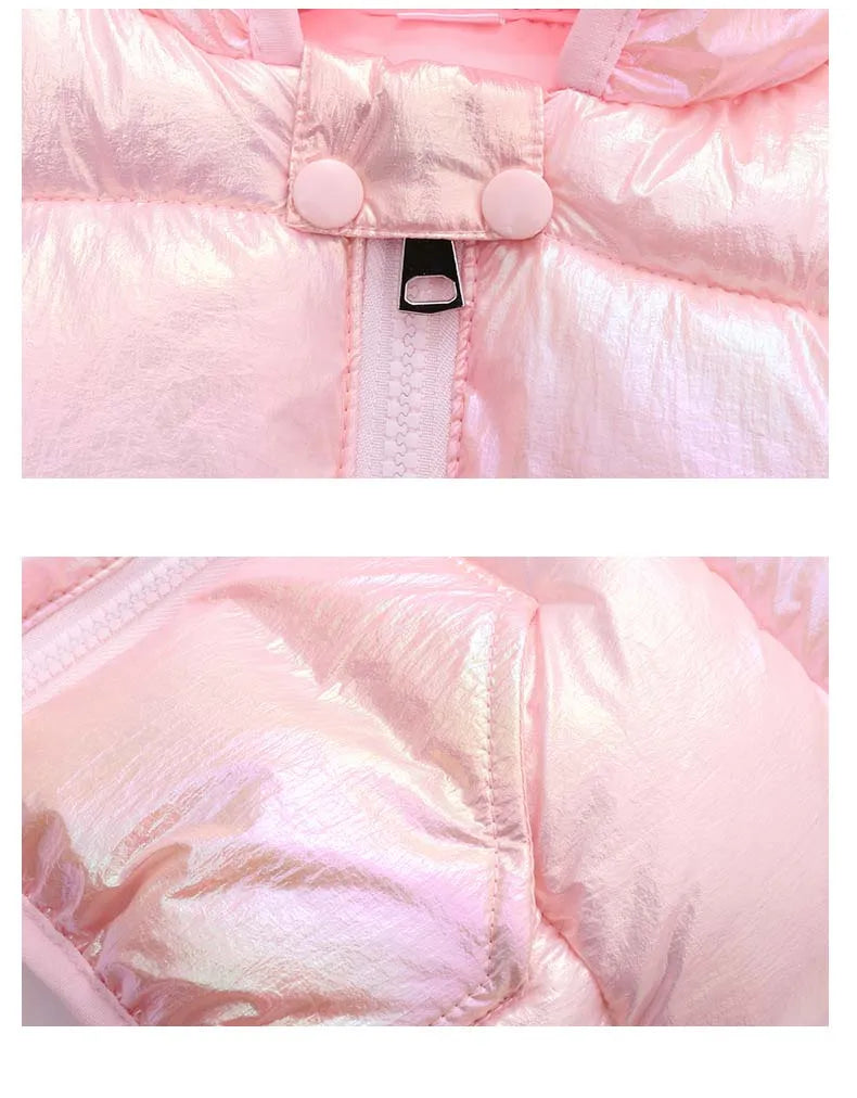 1-6T Winter Baby Girls Boy Clothes Coats Down Cotton Cartoon Hooded Children's Jackets Casual Snowsuit Overalls Toddler Costume