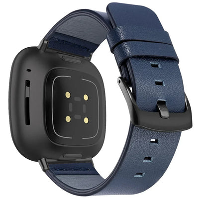 Strap For Fitbit Versa 2 Lite Leather Band SmartWatch Bracelet For Fitbit Versa3 4 Sense Correa Watchband Pin Buckle Accessories