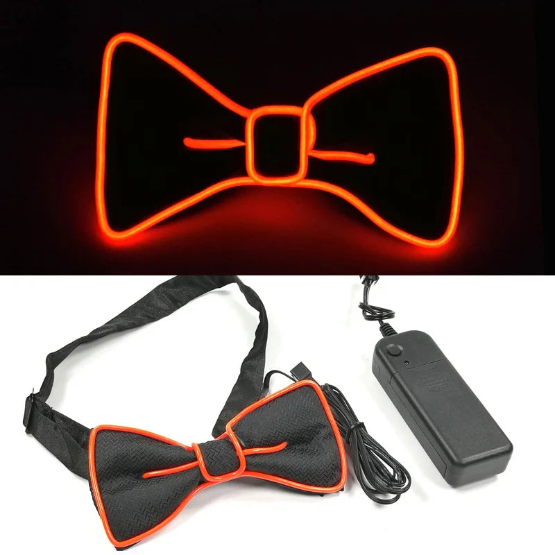 Newest LED Luminous Bow Tie For Man Christmas Wedding Light Bow Tie Festival Party Supplies Fluorescent Party Props