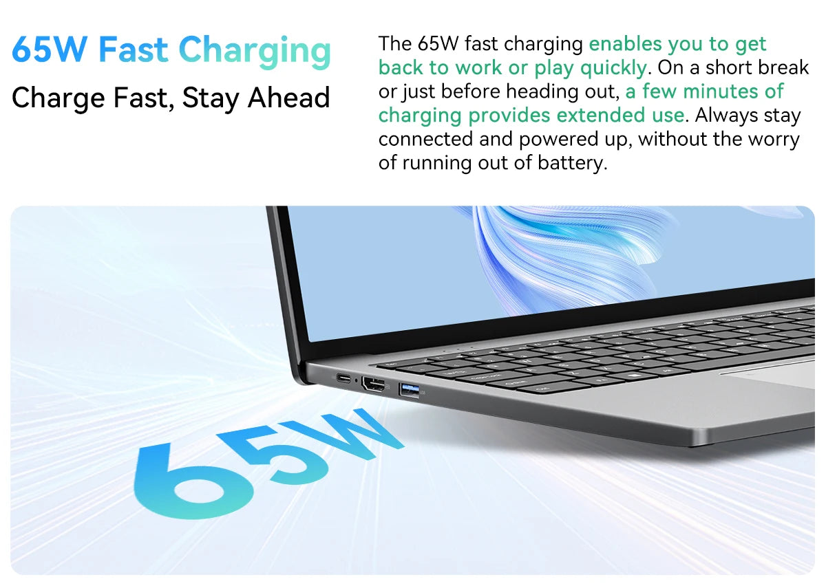 Ordinateur portable Blackview AceBook 12 Win 11 16'' FHD IPS, Intel I5-1030NG7, 16 Go de RAM, 512 Go de SSD, bouton d'alimentation 2 en 1 avec empreinte numérique