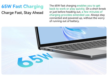 Ordinateur portable Blackview AceBook 12 Win 11 16'' FHD IPS, Intel I5-1030NG7, 16 Go de RAM, 512 Go de SSD, bouton d'alimentation 2 en 1 avec empreinte numérique