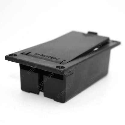 10 pièces pièces de guitare 9V support de boîtier de batterie boîte de couverture pour guitare acoustique basse micro actif noir