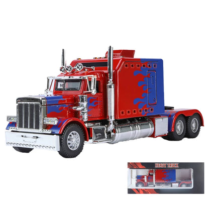 1/24 American Tractor Peterbilt 389 Alloy Simulation Diecast Model Car Collection Christmas Gifts Sound & Light Toys For Kids
