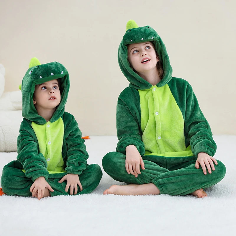 Pyjama en flanelle de carnaval pour enfants, combinaison, combinaison, dessin animé, vêtements d'hiver, Halloween, pour garçons et filles, famille