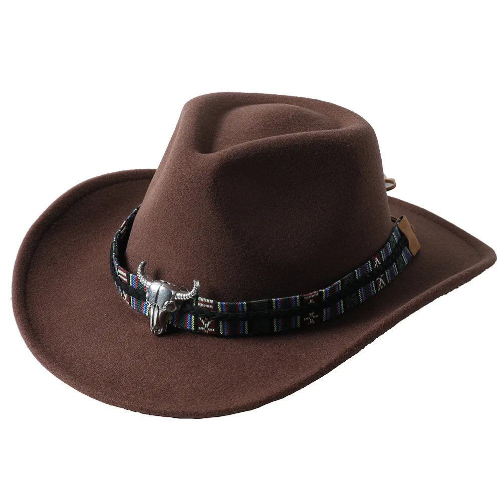 Cowboy hat various accessories cowboy hat monochrome felt hat men and women outdoor hat rider hat шляпа женская
