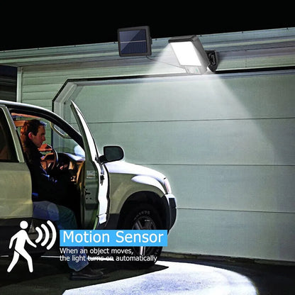 117 COB lampe murale solaire capteur de mouvement Led lumières solaires 3 Modes avec télécommande lampe extérieure étanche pour jardin cour décor