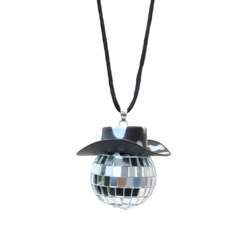 Porte-clés boule disco à suspendre au rétroviseur, accessoire de décoration pour sac ou voiture