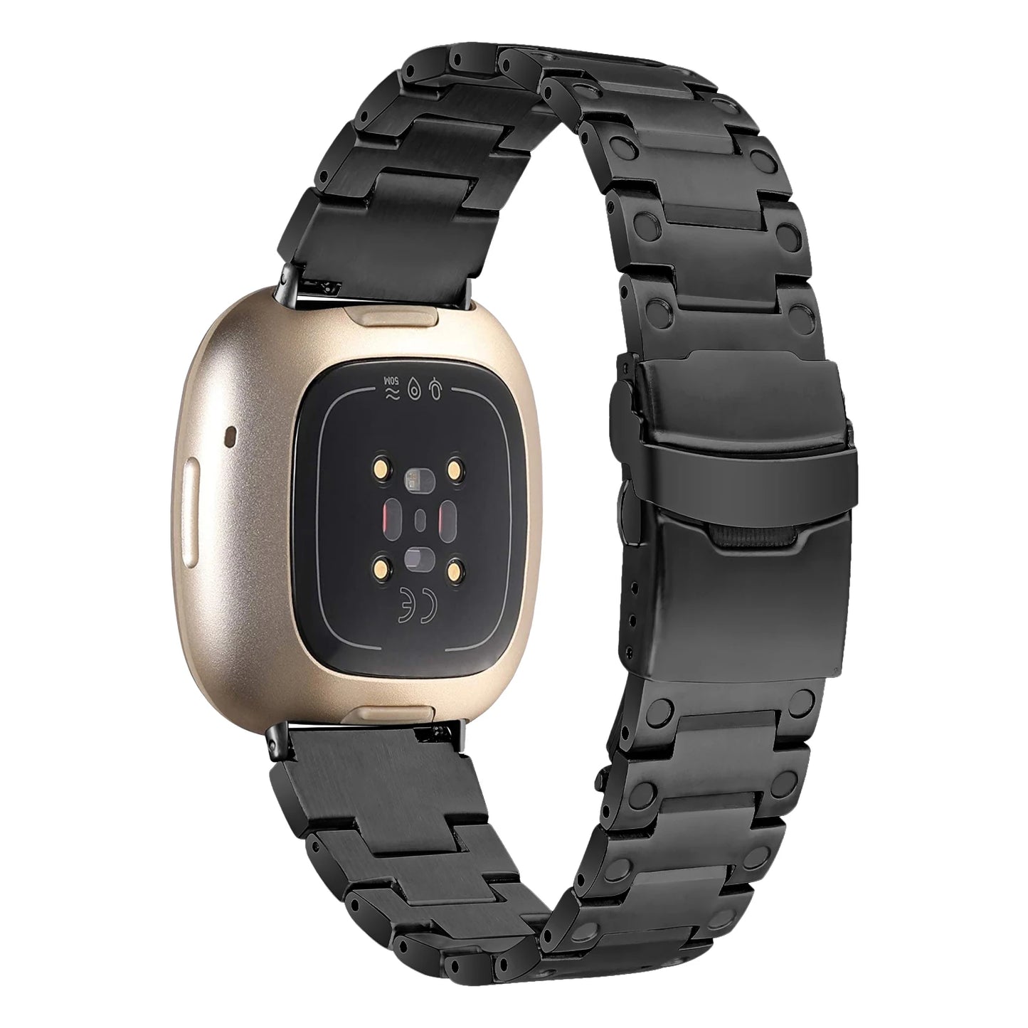 Stainless Steel Strap For Fitbit Versa 4 Sense 2 Watch Metal Wristband Loop For Fitbit Versa 3 Sense Replacement Bracelet Band