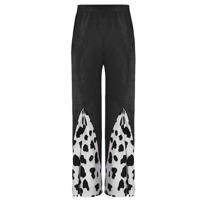 Kids Child Halloween Western Cowboy Cowgirl Cosplay Costume Cow Print Tassels Vest and Flared Pants Set Carnival Party Dress Up