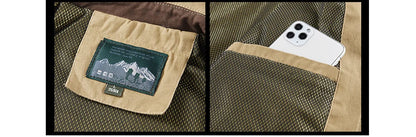 Vestes en coton pour hommes, tendance, printemps-automne, vêtements d'extérieur, coupe-vent, col rabattu, vestes tactiques, 5XL