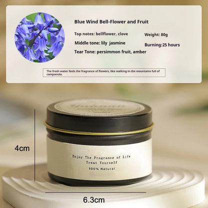 Bougies parfumées de luxe en étain noir, bougies décoratives pour la maison avec Woodwick, citronnelle, anti-moustiques, meilleur cadeau pour elle