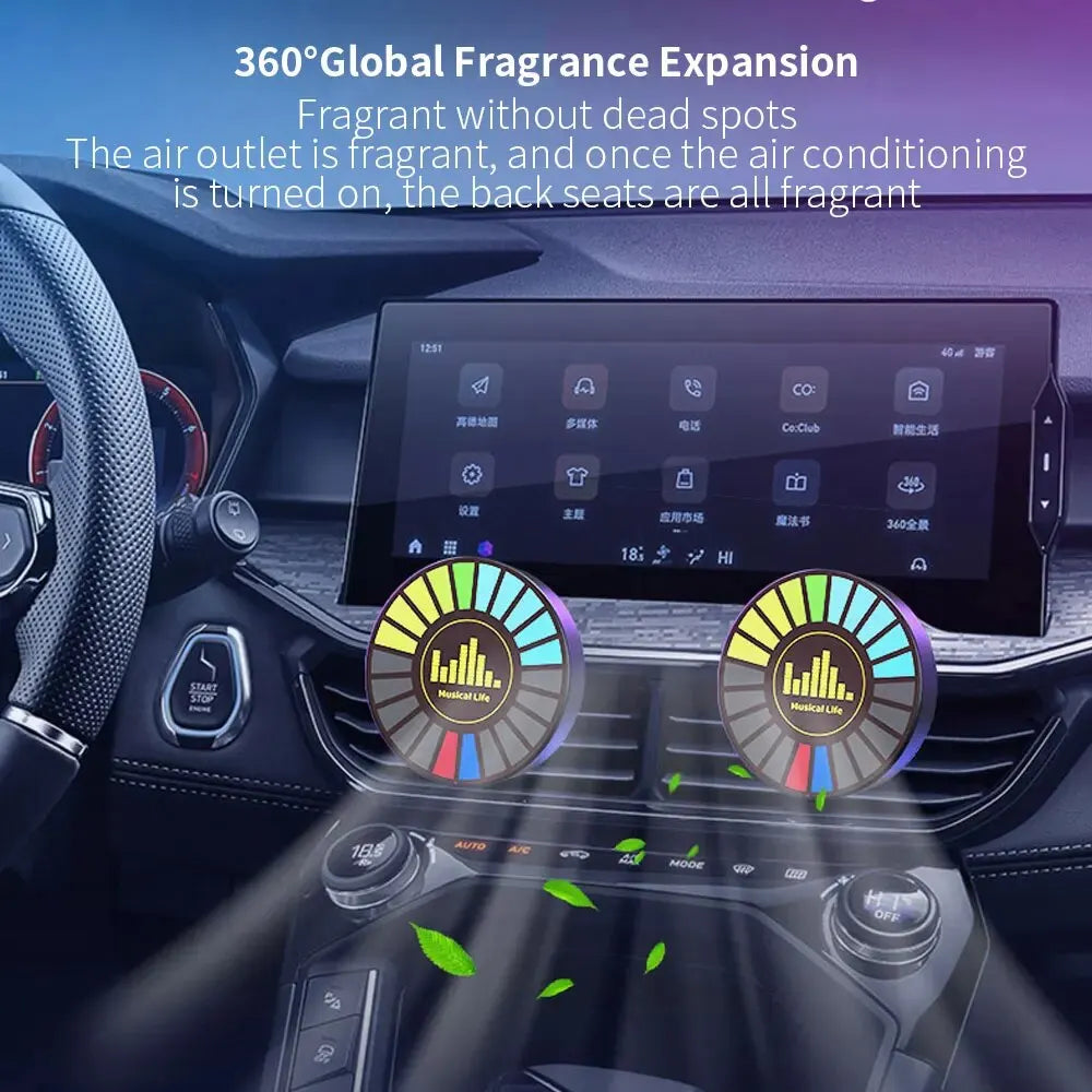 Led Music Sound Control Pickup Light Rhythm Lamp RGB Car Ambient Light Adjustabl Automotivo Strip For Automobiles Family Party