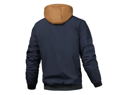 Veste bomber chaude pour homme, coupe-vent épais, à capuche, pour l'extérieur, la randonnée, le sport, thermique, fermeture éclair, collection automne-hiver