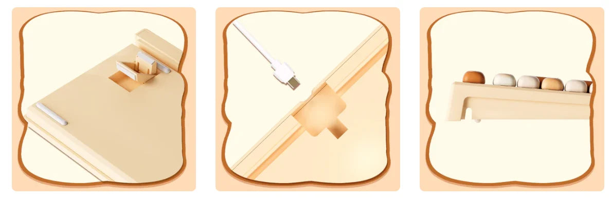 Akko MonsGeek MG75W Bun Wonderland Mechanical Keyboard 75% 83 Keys Hot Swap USB Type-C/2.4G Wireless Dual-mode Gaming Keyboard