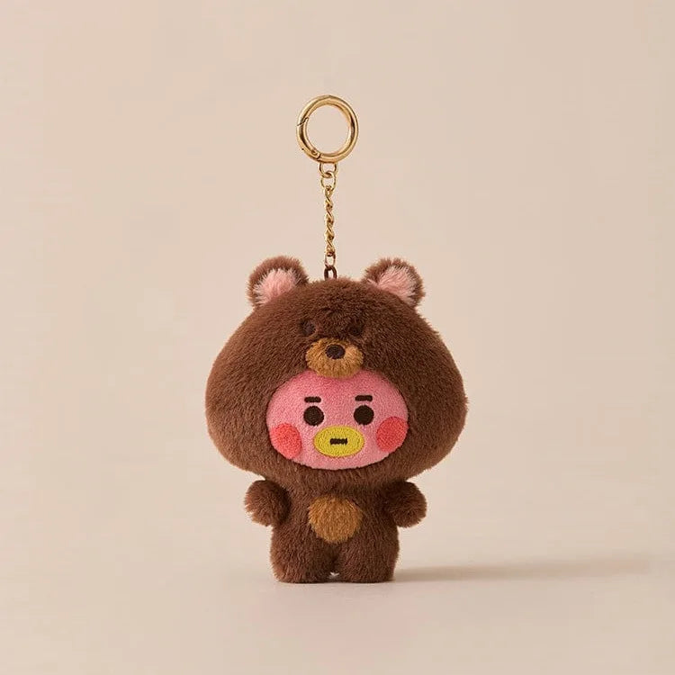 Baby Animal Series Bt21 Cooky Shooky Plush Doll Keychain Pendant Cute Koya Toy Girls Bag Packaging Decoration Collection Gift