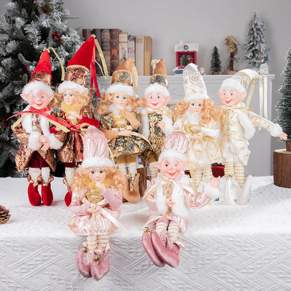 1 Pair Christmas Tree Decorations Cute Angel Doll Girl Pendant Navidad 2024 New Year Christmas Tree Ornaments Xmas Gift For Kids