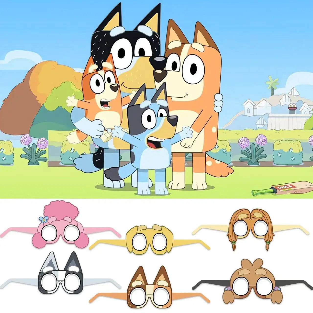 Cartoon Cute Bluey Birthday Party Cake Stand Dessert Table 3-Layer Paper Cake Tower Party Decoration Supplies Gifts