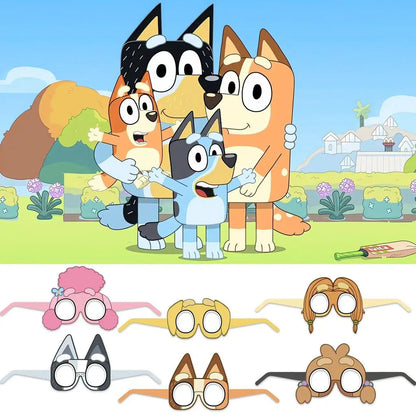 Cartoon Cute Bluey Birthday Party Cake Stand Dessert Table 3-Layer Paper Cake Tower Party Decoration Supplies Gifts