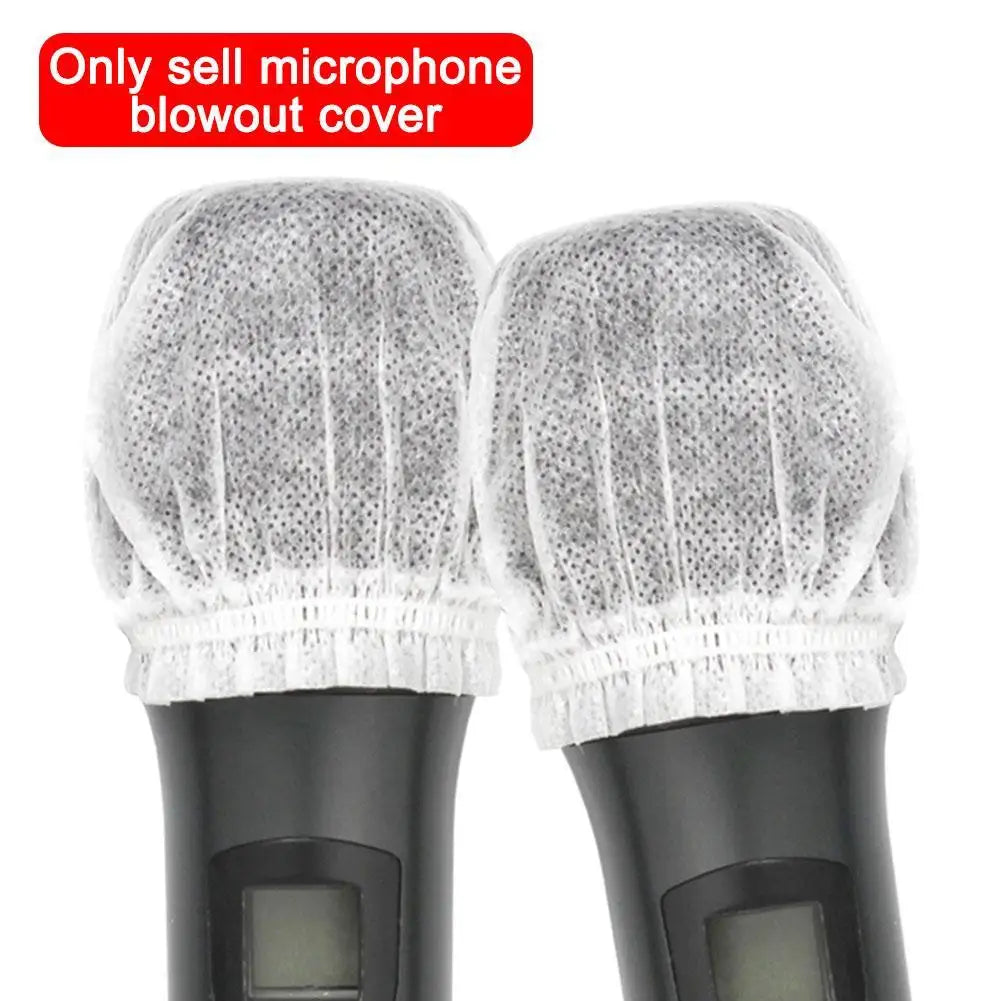 Microphone Hygiene Cover Odor Removal Disposable Disposable Non-woven Windscreen Protective Mic Pad for KTV Karaoke Supplies