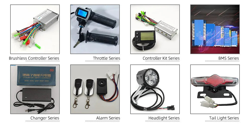 Feu arrière de phare de vélo électrique 36V 48V 60V, clignotant gauche droit, feu stop bas, interrupteur intégré, Kit universel pour vélo électrique